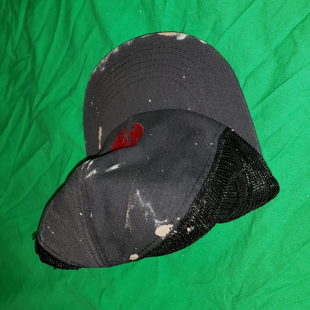 Black Label Late 90s Flame Logo Truck Hat Black - Picture 3 of 5